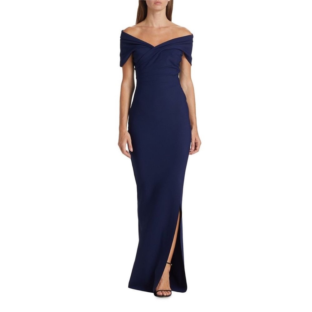 Chiara Boni Strapless Midnight Blue Dress